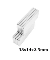 38x14x2.5mm Neodyum Güçlü Mıknatıs - Neodim Magnet