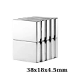 38x18x4.5mm Neodyum Güçlü Mıknatıs - Neodim Magnet