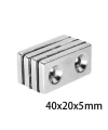38X18x5-5mm Çift Havşa Delikli Neodyum Güçlü Mıknatıs - Neodim Magnet