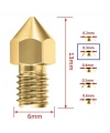 3D Yazıcı-Printer MK8 0.3mm Pirinç Nozzle
