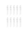 3mm Beyaz Led Paketi Kısa Bacak - 10 Adet