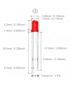 3mm Led Kırmızı Diyot Diffused 1 Adet