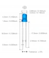 3mm Led Mavi Diyot Diffused 1 Adet