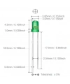 3mm Led Yeşil Diyot Diffused 1 Adet