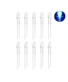 3mm Şeffaf Mavi Led Paketi - 10 Adet