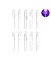 3mm Şeffaf Mor Led Paketi - 10 Adet