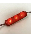 3W Mercekli Modül 3lü Led - Kırmızı 12V