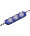 3W Mercekli Modül 3lü Led - Mavi 12V