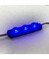 3W Mercekli Modül 3lü Led - Mavi 12V