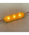3W Mercekli Modül 3lü Led - Sarı 12V