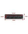 4lü ON-OFF Mavi Nokta Işıklı Anahtar Switch Panel 12V-24V