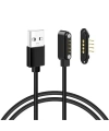 4-Pin 2.54mm 90C Kablolu Pogo Pin Manyetik Konnektör Takımı - USB Soketli