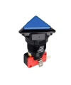 40mm 12V Üçgen Işıklı Oyun Makinesi Butonu - Mavi