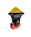40mm 12V Üçgen Işıklı Oyun Makinesi Butonu - Sarı