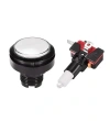 46mm 12V Düz Işıklı Oyun Makinesi Butonu - Beyaz
