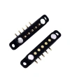 5-Pin 2.54mm 90C Pogo Pin Manyetik Konnektör Takımı - Kulaklı