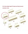 5 Pin JST-XH 2.54 Tunik Konnektör Erkek Eğik 90°