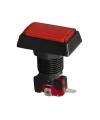 50x33mm 12V Dikdörtgen Işıklı Oyun Makinesi Butonu - Kırmızı