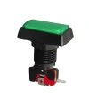 50x33mm 12V Dikdörtgen Işıklı Oyun Makinesi Butonu - Yeşil