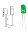 5mm Led Yeşil Diyot Diffused 1 Adet