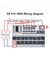 5S 100A LiFePO4 Balanslı BMS Beyaz PCB