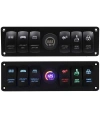 6lı ON-OFF Işıklı Anahtar Switch Panel 12V-24V Voltaj Göstergeli