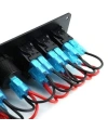 6lı ON-OFF Işıklı Anahtar Switch Panel 12V-24V Voltaj Göstergeli