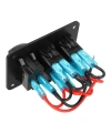 6lı ON-OFF Işıklı Anahtar Switch Panel 2x5V USB ve Voltaj Göstergeli