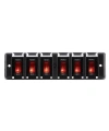 6lı ON-OFF Kırmızı Işıklı Anahtar Switch Panel 12V 16A