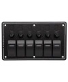 6lı ON-OFF Kırmızı Işıklı Anahtar Switch Panel - Aşırı Akım Korumalı