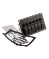 6lı ON-OFF Kırmızı Işıklı Anahtar Switch Panel - Aşırı Akım Korumalı