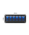 6lı ON-OFF Yeşil Işıklı Anahtar Switch Panel 12V-24V