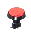 60mm 12V Düz Işıklı Oyun Makinesi Butonu - Kırmızı