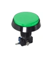 60mm 12V Düz Işıklı Oyun Makinesi Butonu - Yeşil