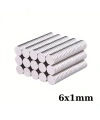 6x1mm Neodyum Güçlü Mıknatıs - Neodim Magnet