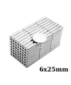 6x25mm Neodyum Güçlü Mıknatıs - Neodim Magnet