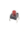 6x6x7mm 4 Pinli Kırmızı Push Buton - Tact Switch