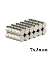 7x2mm Neodyum Güçlü Mıknatıs - Neodim Magnet