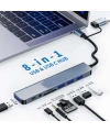 8 Girişli USB Hub Çoklayıcı Dönüştürücü PC Mac Laptop için (Windows 10/11 Uyumlu)