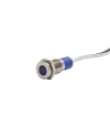 8mm 24v Mavi Led Metal Kablolu Sinyal Lambası IP67 GQ8T-B