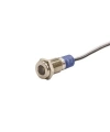 8mm 24v Sarı Led Metal Kablolu Sinyal Lambası IP67 GQ8T-Y