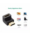 90° HDMI to HDMI Erkek-Dişi (M2F) Dönüştürücü Çevirici