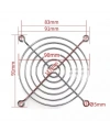 90x90mm Metal Fan Kapağı Fan Teli