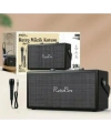 ACS-19 20W Gücünde 2x3 İnç Hoparlörlü Mikrofonlu Retro Müzik Kutusu