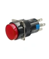 AL6-M 16mm 30V Kırmızı Işıklı Yaylı Buton