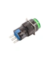 AL6-M 16mm 30V Yeşil Yaylı Buton