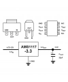 AMS1117 5V to 3.3V Step-Down Güç Kaynağı Modülü