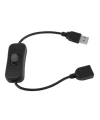 Anahtarlı USB Uzatma Kablosu (Dişi-Erkek) - 30cm