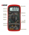 Aneng AN8205C Dijital Multimetre (Kırmızı)