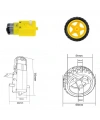 Arduino 6V 250 Rpm DC Motor Ve Tekerlek Seti